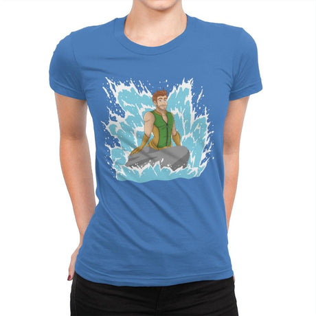 Seven's Mermaid - Womens Premium T-Shirts RIPT Apparel Small / Tahiti Blue