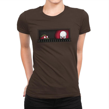 Sewermates! - Raffitees - Womens Premium T-Shirts RIPT Apparel Small / Dark Chocolate