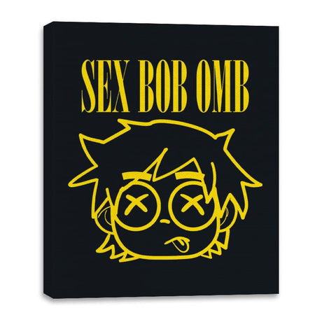 Sex Bob Omb - Canvas Wraps Canvas Wraps RIPT Apparel 16x20 / Black