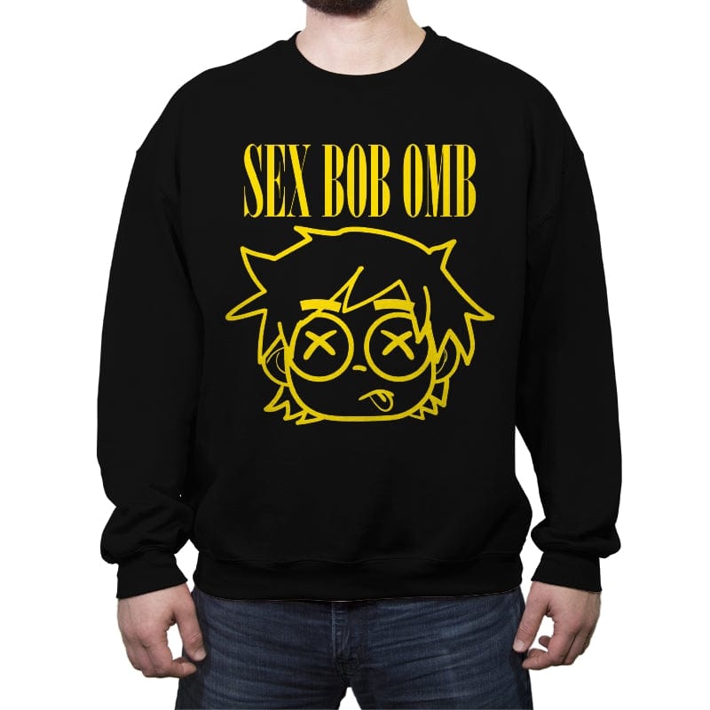 Sex Bob Omb - Crew Neck Sweatshirt Crew Neck Sweatshirt RIPT Apparel Small / Black