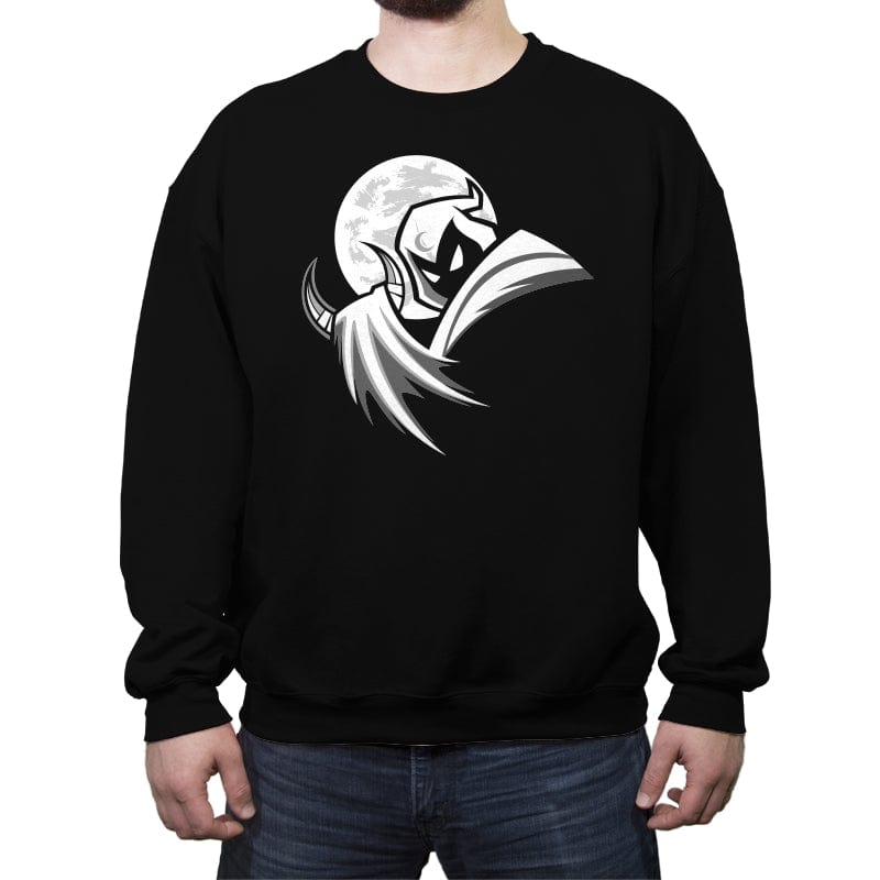 Shadow of the Moon Knight - Crew Neck Sweatshirt Crew Neck Sweatshirt RIPT Apparel Small / Black