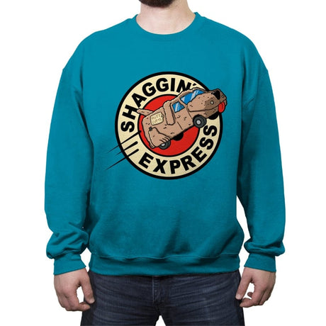 Shaggin Express - Crew Neck Sweatshirt Crew Neck Sweatshirt RIPT Apparel Small / Antique Sapphire