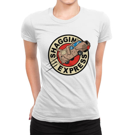 Shaggin Express - Womens Premium T-Shirts RIPT Apparel Small / White