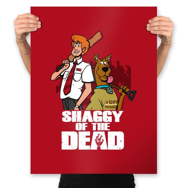 Shaggy of the Dead - Prints Posters RIPT Apparel 18x24 / Red
