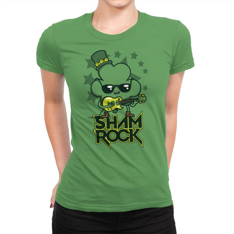 Shamrock - Womens Premium T-Shirts RIPT Apparel Small / Kelly Green