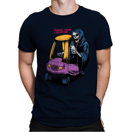 Share Your Location - Mens Premium T-Shirts RIPT Apparel Small / Midnight Navy