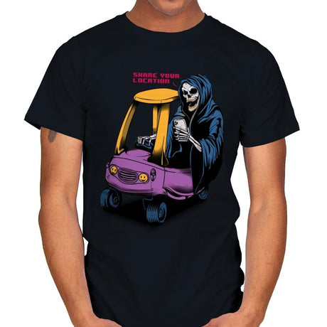 Share Your Location - Mens T-Shirts RIPT Apparel Small / Black