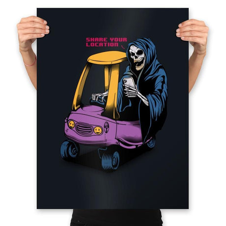 Share Your Location - Prints Posters RIPT Apparel 18x24 / Black