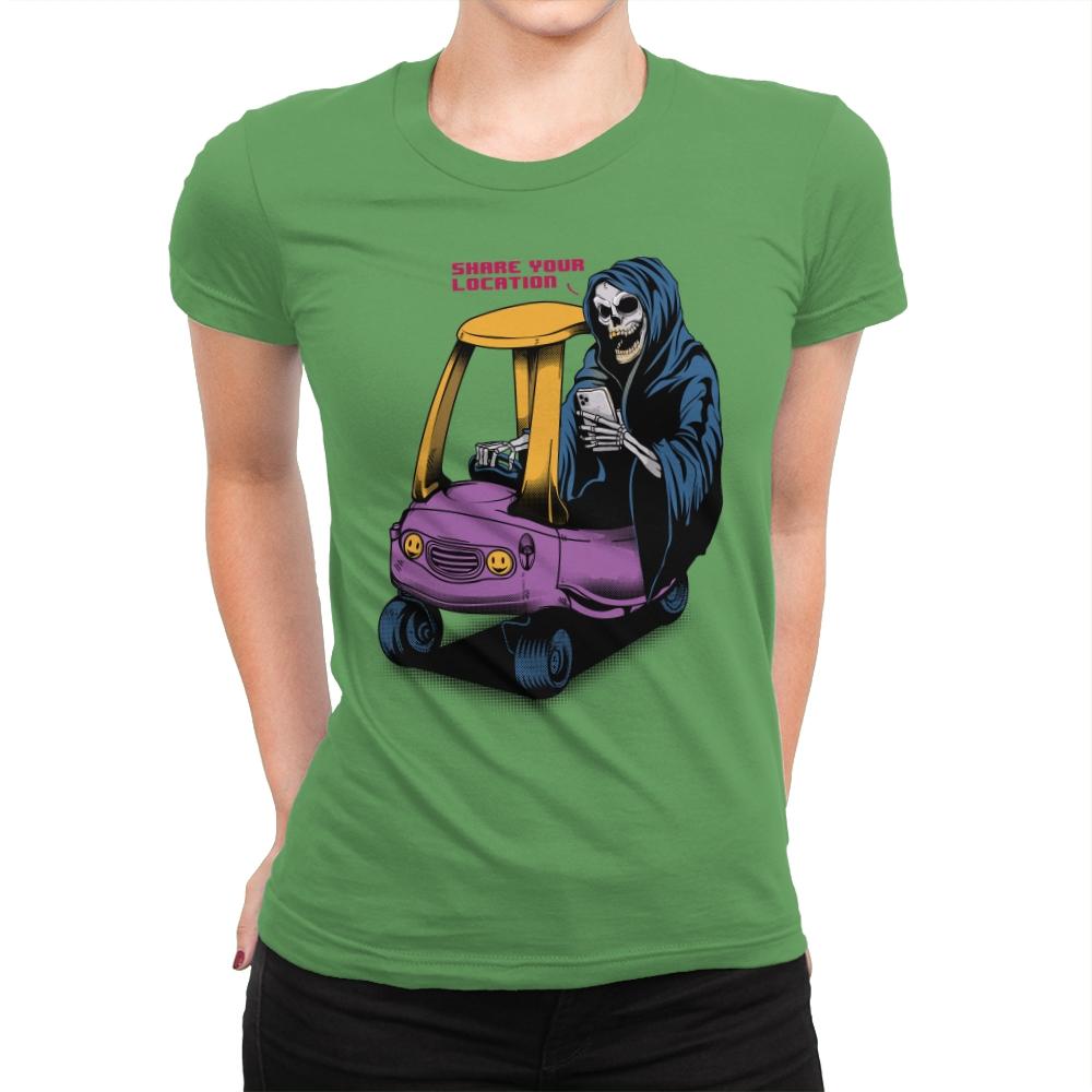 Share Your Location - Womens Premium T-Shirts RIPT Apparel Small / Kelly