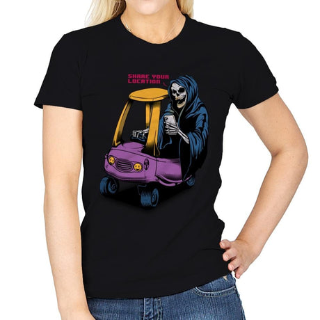Share Your Location - Womens T-Shirts RIPT Apparel Small / Black