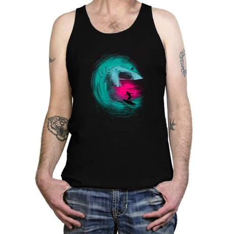 Shark Attack - Back to Nature - Tanktop Tanktop RIPT Apparel X-Small / Black