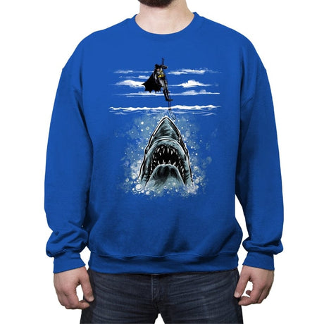 Shark Repellent - Crew Neck Sweatshirt Crew Neck Sweatshirt RIPT Apparel Small / Royal