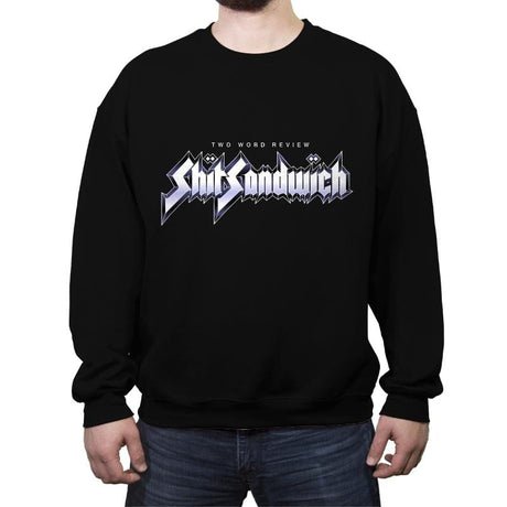 Shark Sandwich - Crew Neck Sweatshirt Crew Neck Sweatshirt RIPT Apparel Small / Black