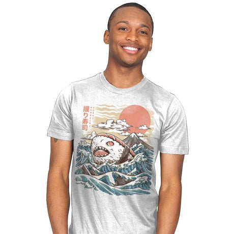 Sharkiri Sushi - Mens T-Shirts RIPT Apparel Small / White