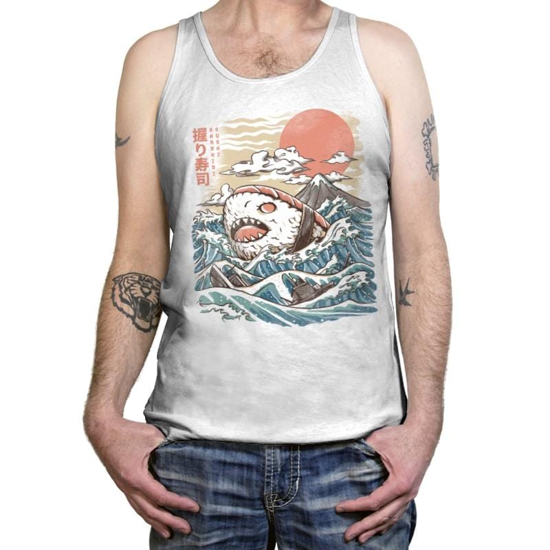 Sharkiri Sushi - Tanktop Tanktop RIPT Apparel X-Small / White