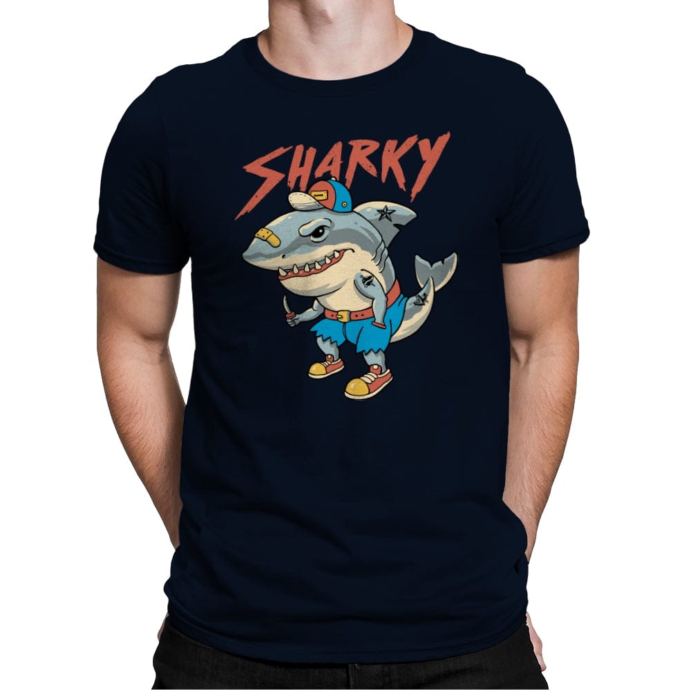 Sharky Boy - Mens Premium T-Shirts RIPT Apparel Small / Midnight Navy