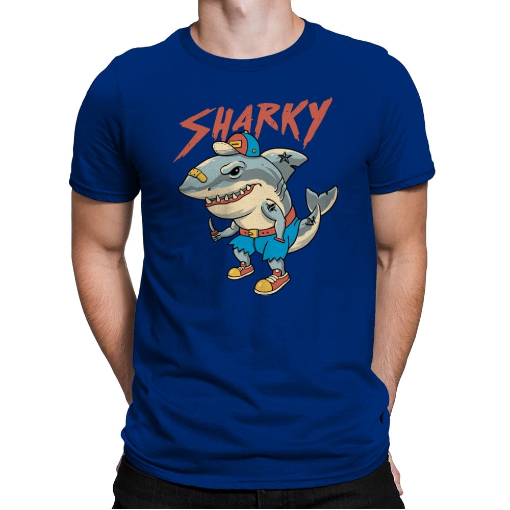 Sharky Boy - Mens Premium T-Shirts RIPT Apparel Small / Royal