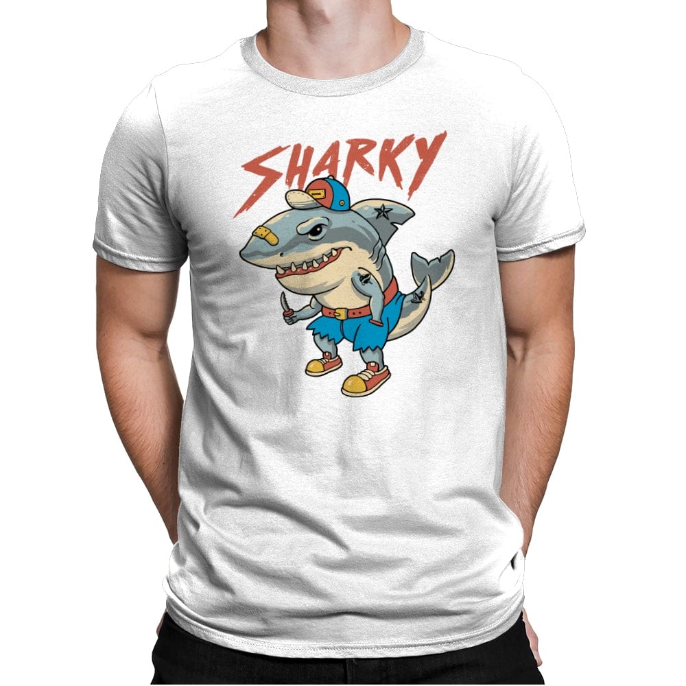 Sharky Boy - Mens Premium T-Shirts RIPT Apparel Small / White
