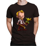 Shaun vs Zombies - Art Attack - Mens Premium T-Shirts RIPT Apparel Small / Dark Chocolate