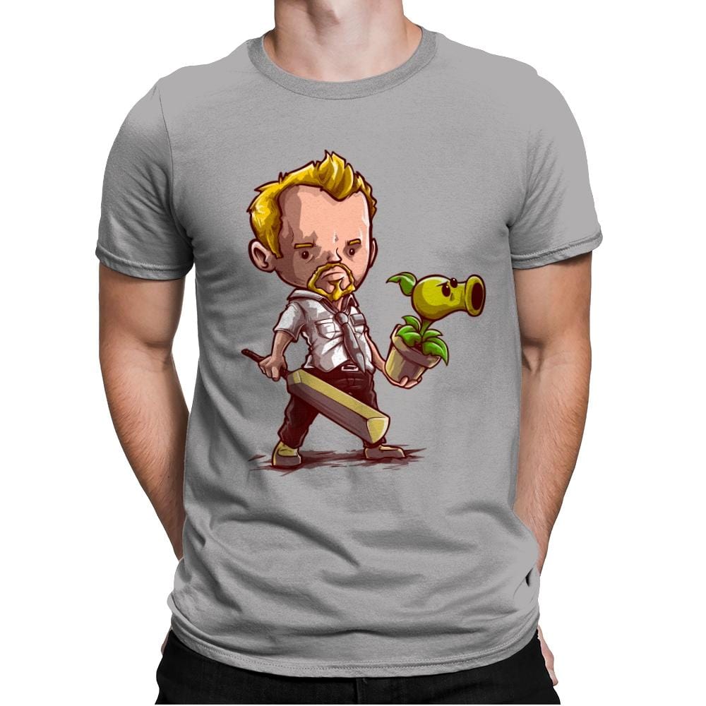 Shaun vs Zombies - Art Attack - Mens Premium T-Shirts RIPT Apparel Small / Light Grey