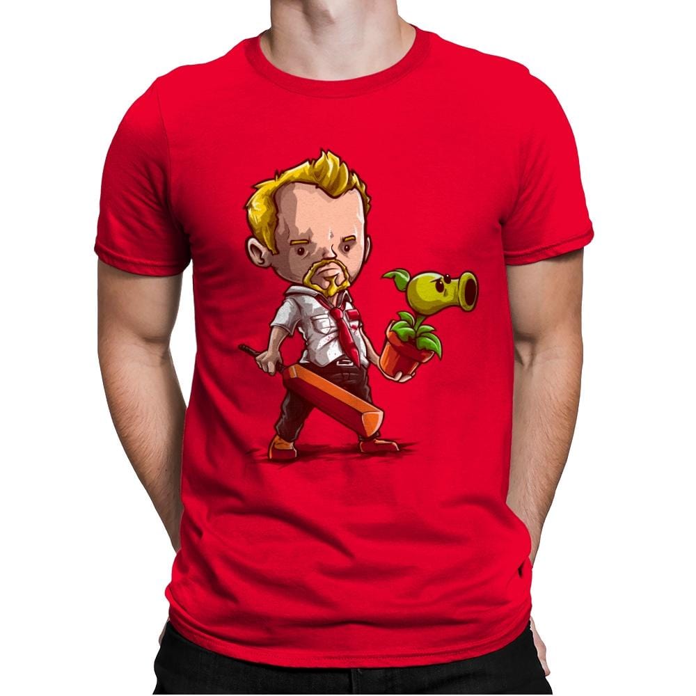 Shaun vs Zombies - Art Attack - Mens Premium T-Shirts RIPT Apparel Small / Red