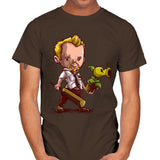 Shaun vs Zombies - Art Attack - Mens T-Shirts RIPT Apparel Small / Dark Chocolate