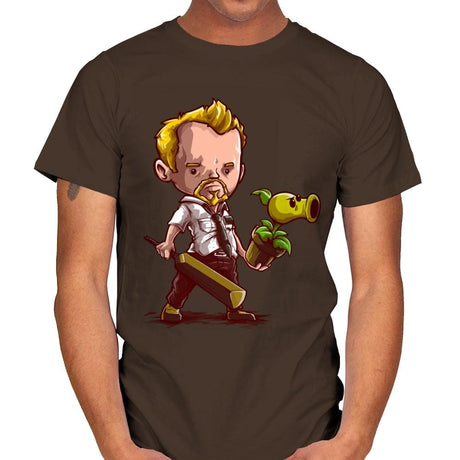 Shaun vs Zombies - Art Attack - Mens T-Shirts RIPT Apparel Small / Dark Chocolate