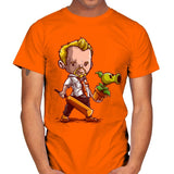 Shaun vs Zombies - Art Attack - Mens T-Shirts RIPT Apparel Small / Orange