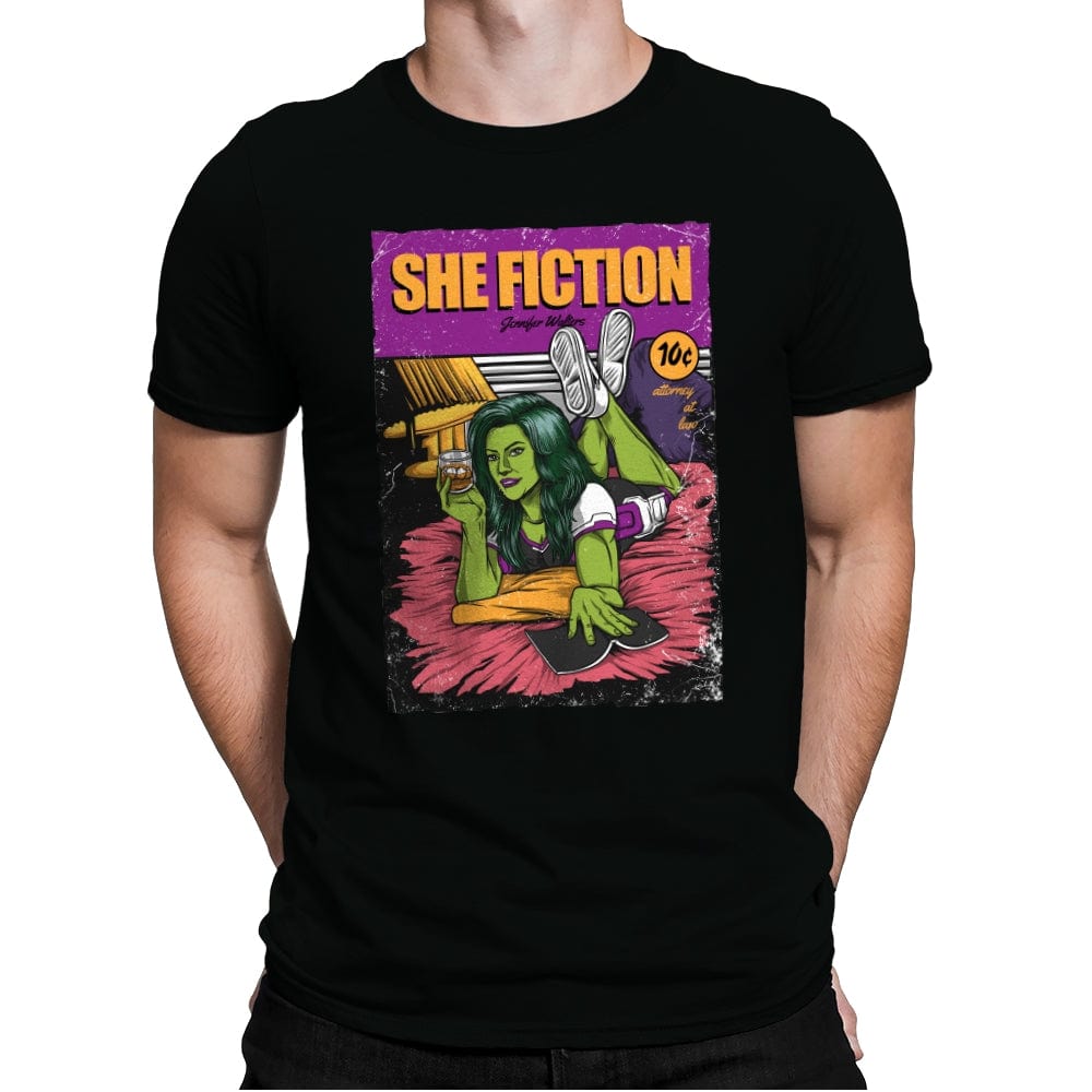 She Fiction - Mens Premium T-Shirts RIPT Apparel Small / Black