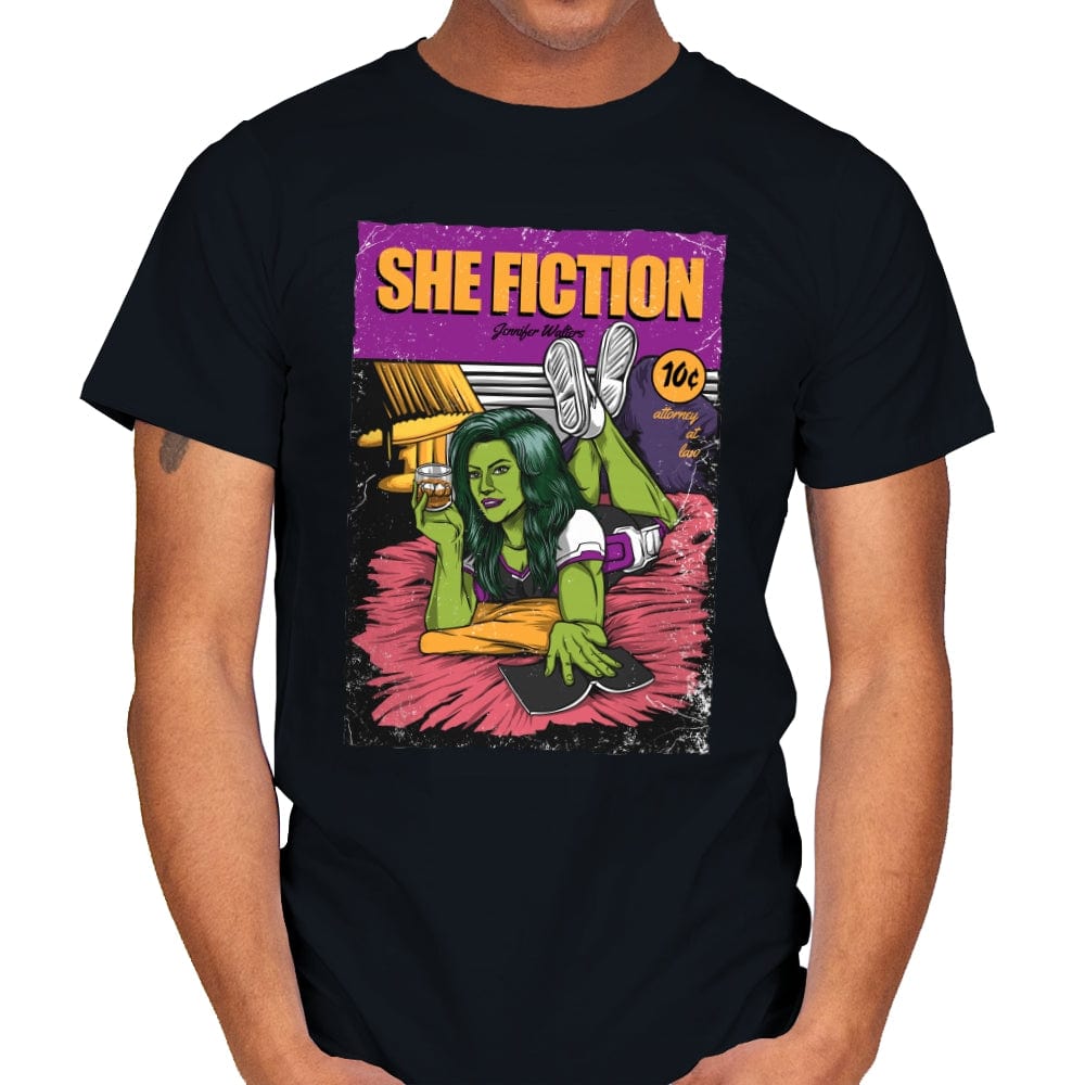 She Fiction - Mens T-Shirts RIPT Apparel Small / Black