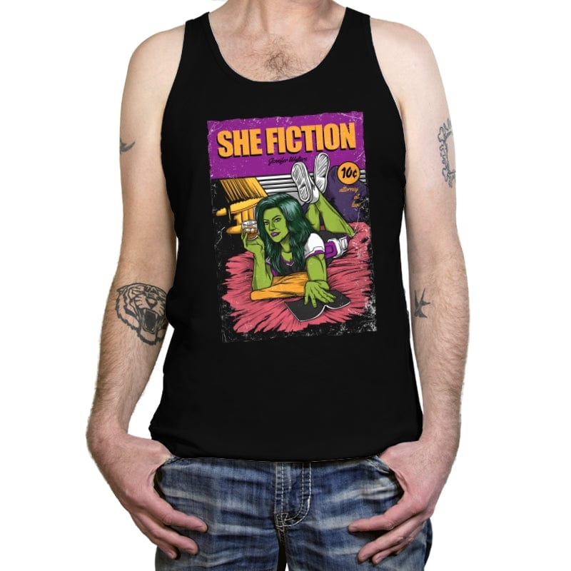 She Fiction - Tanktop Tanktop RIPT Apparel X-Small / Black