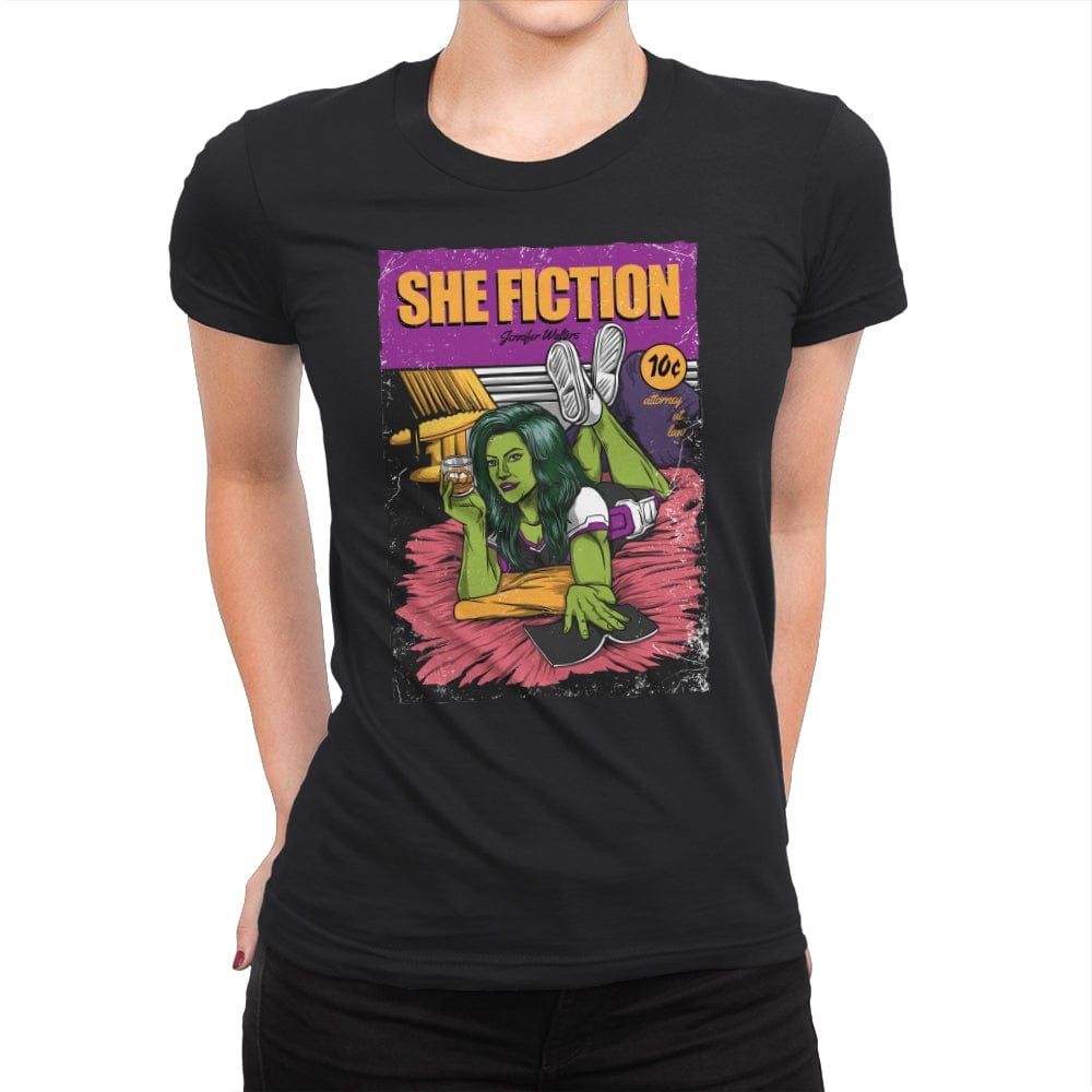 She Fiction - Womens Premium T-Shirts RIPT Apparel Small / Black