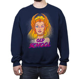 She-is old School - Crew Neck Sweatshirt Crew Neck Sweatshirt RIPT Apparel Small / Navy