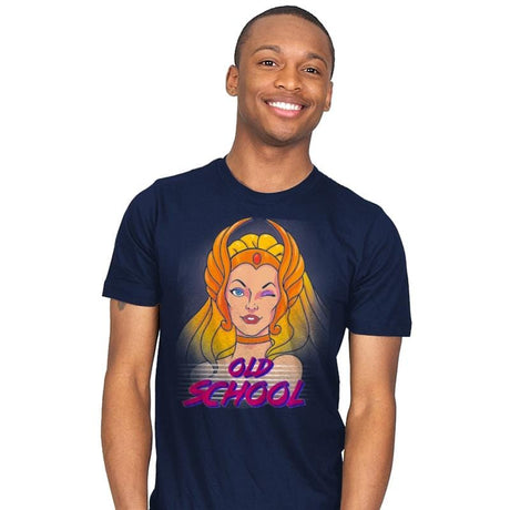 She-is old School - Mens T-Shirts RIPT Apparel Small / Navy