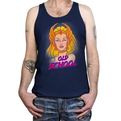 She-is old School - Tanktop Tanktop RIPT Apparel X-Small / Navy