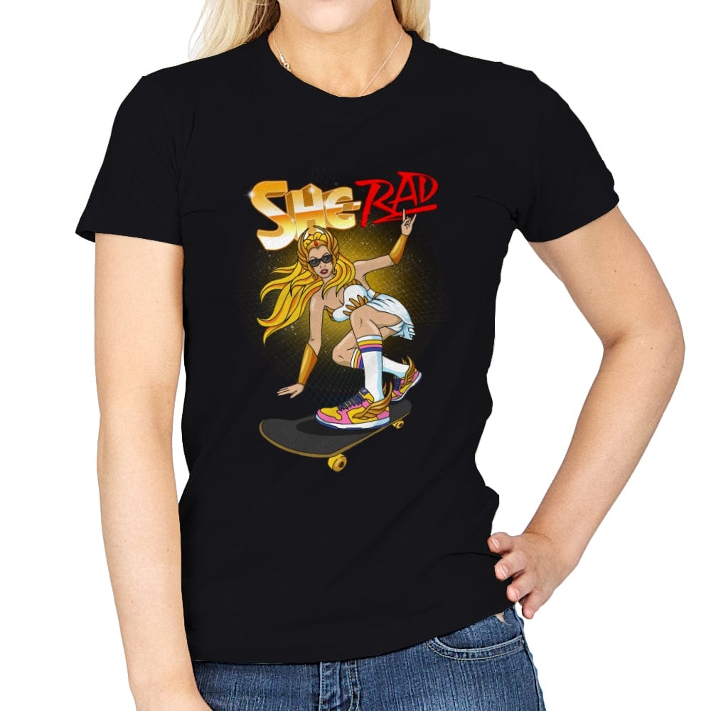 She Rad - Womens T-Shirts RIPT Apparel Small / Black