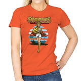 She Runs - Womens T-Shirts RIPT Apparel Small / Orange