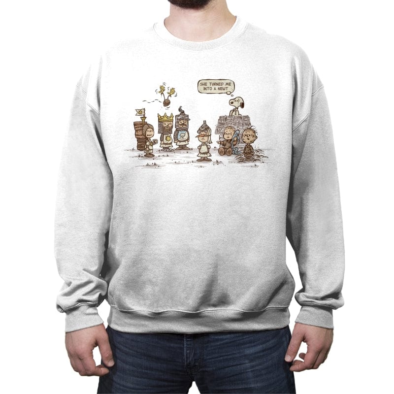 She turned me into a Newt - Crew Neck Sweatshirt Crew Neck Sweatshirt RIPT Apparel Small / White