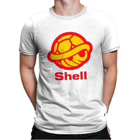 Shell - Mens Premium T-Shirts RIPT Apparel Small / White