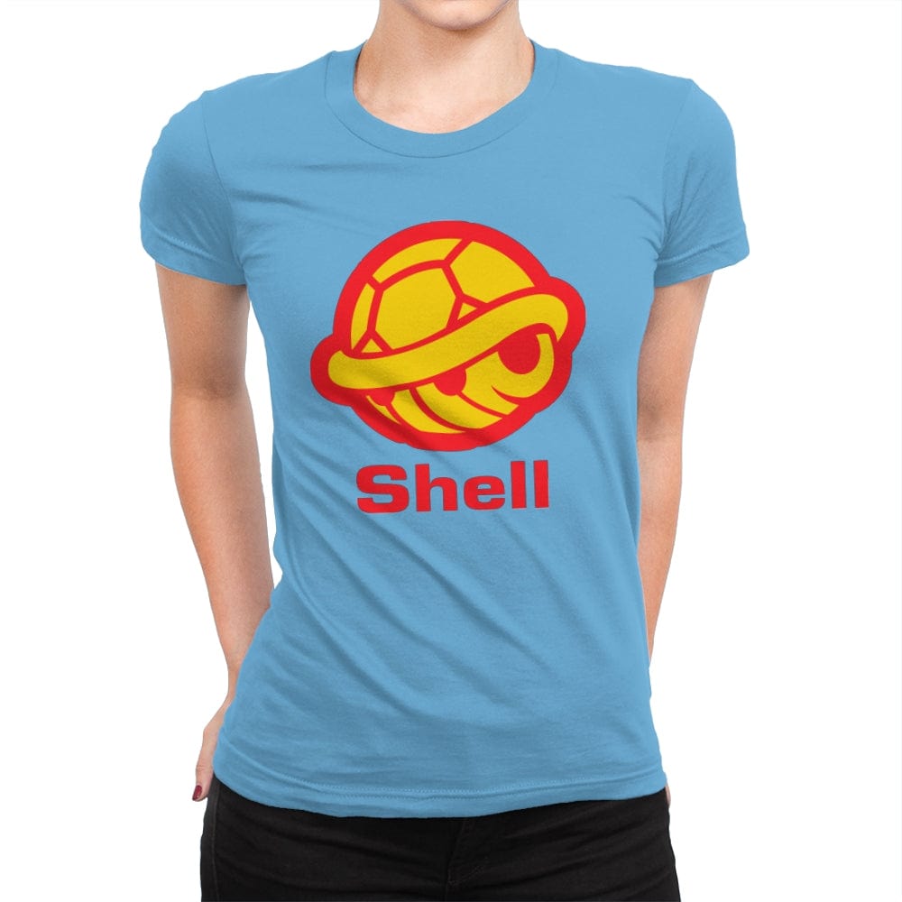 Shell - Womens Premium T-Shirts RIPT Apparel Small / Turquoise
