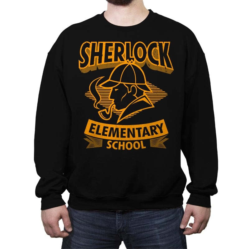 Sherlock Elementary School - Crew Neck Sweatshirt Crew Neck Sweatshirt RIPT Apparel Small / Black