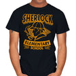 Sherlock Elementary School - Mens T-Shirts RIPT Apparel Small / Black