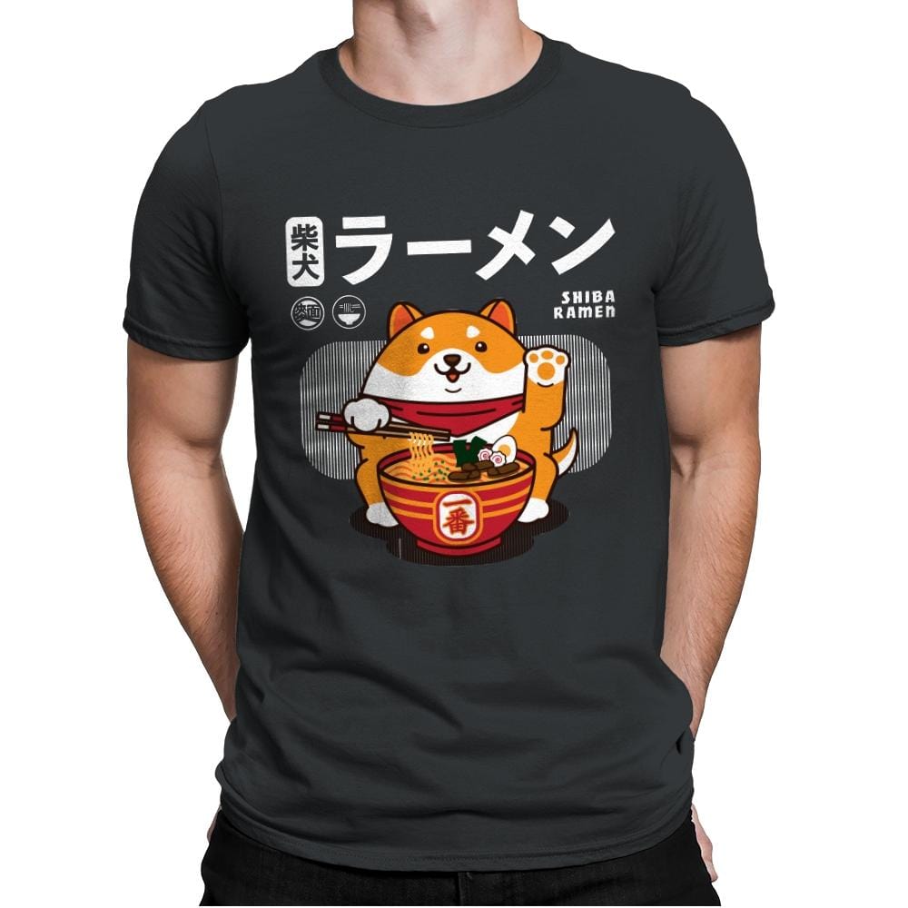 Shiba Ramen - Mens Premium T-Shirts RIPT Apparel Small / Heavy Metal