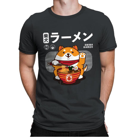 Shiba Ramen - Mens Premium T-Shirts RIPT Apparel Small / Heavy Metal