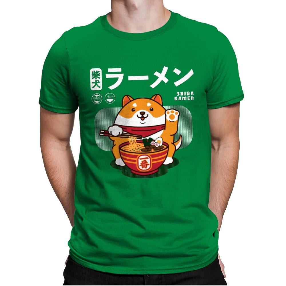Shiba Ramen - Mens Premium T-Shirts RIPT Apparel Small / Kelly