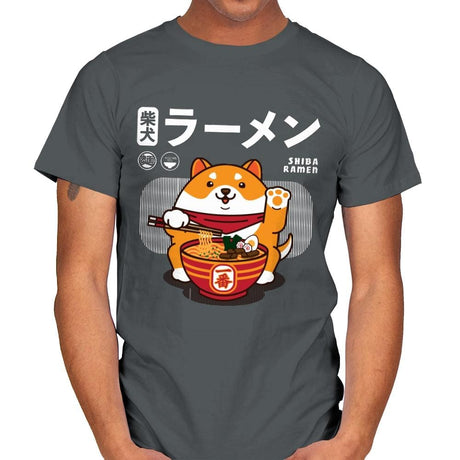 Shiba Ramen - Mens T-Shirts RIPT Apparel Small / Charcoal