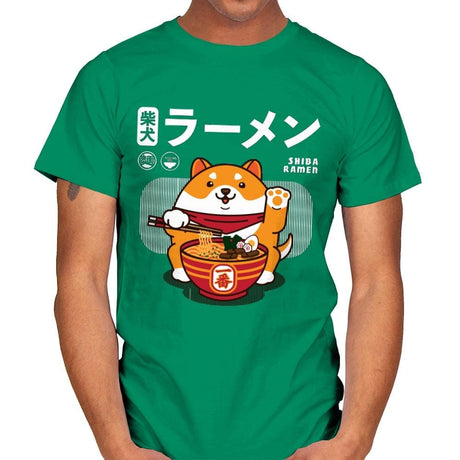 Shiba Ramen - Mens T-Shirts RIPT Apparel Small / Kelly