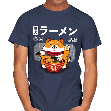 Shiba Ramen - Mens T-Shirts RIPT Apparel Small / Navy