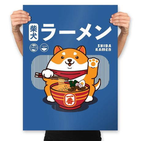 Shiba Ramen - Prints Posters RIPT Apparel 18x24 / Royal