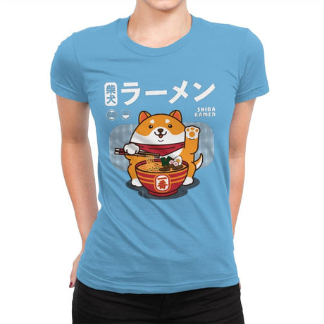 Shiba Ramen - Womens Premium T-Shirts RIPT Apparel Small / Turquoise